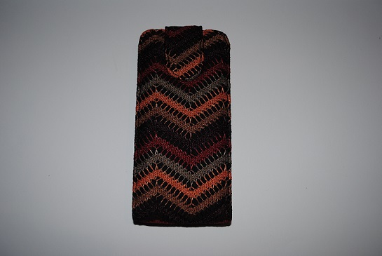 Iphone 5 flipcase, missoni style, rood